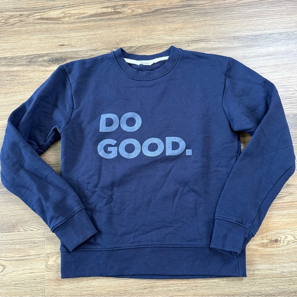 Cotopaxi Women's Do Good Organic Cotton Crew Sweatshirt Navy Blue XS Preppy - Picture 1 of 8
